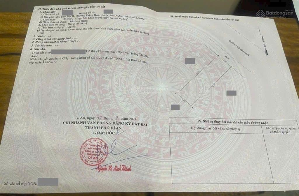 Đất đẹp khu bigc go, phường đông hòa, tp. dĩ an