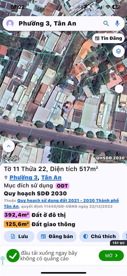 Bán nhà mặt phố nguyễn thông, 13.1 tỷ, 515m2, 2pn, 1wc, tân an, long an