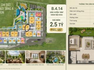 Bán căn hộ sân vườn 2pn tại tt avio, dĩ an, bình dương, giá tốt 2,5 tỷ, 78m2 bao đẹp