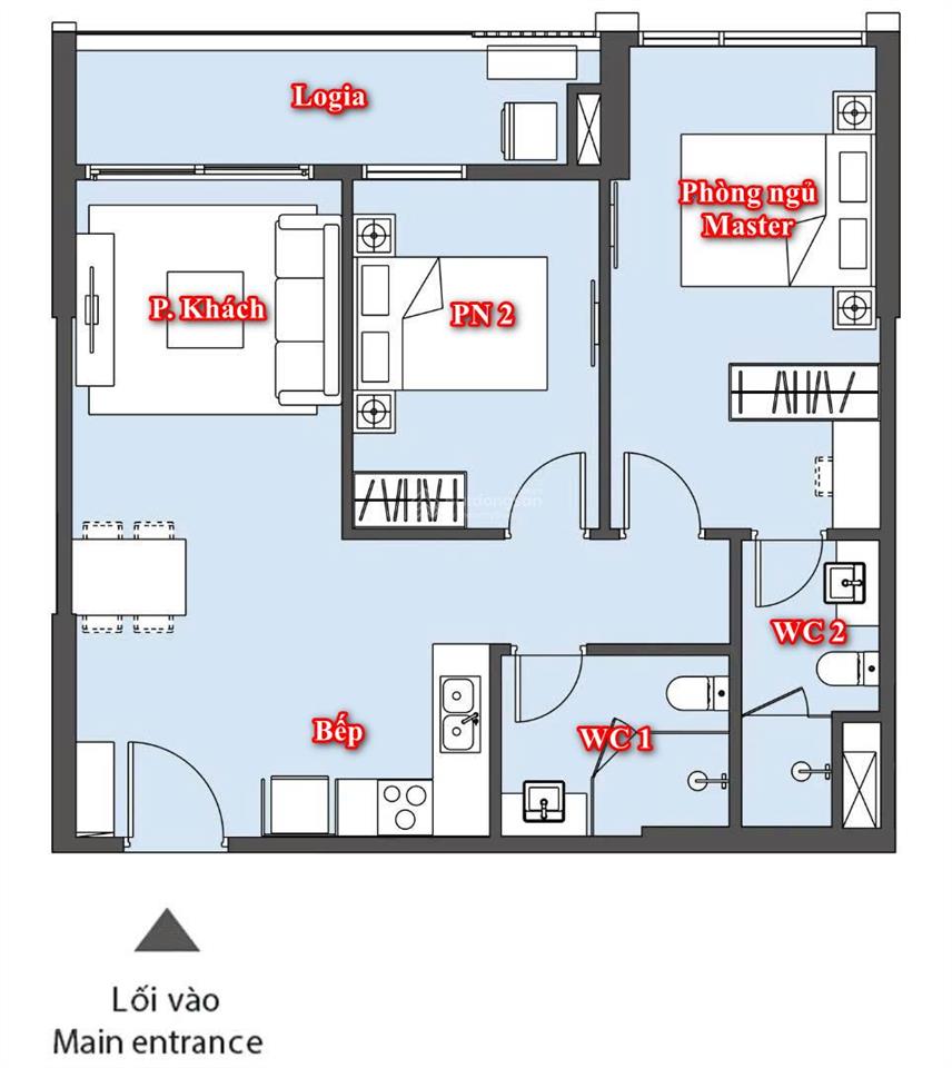 Căn 2pn hàng hiệu  độc quyền masteri era landmark, tầng trung siêu vip.  0363 697 ***