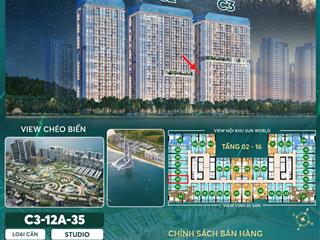 Sun centro town  căn hộ studio view chéo biển giá siêu tốt