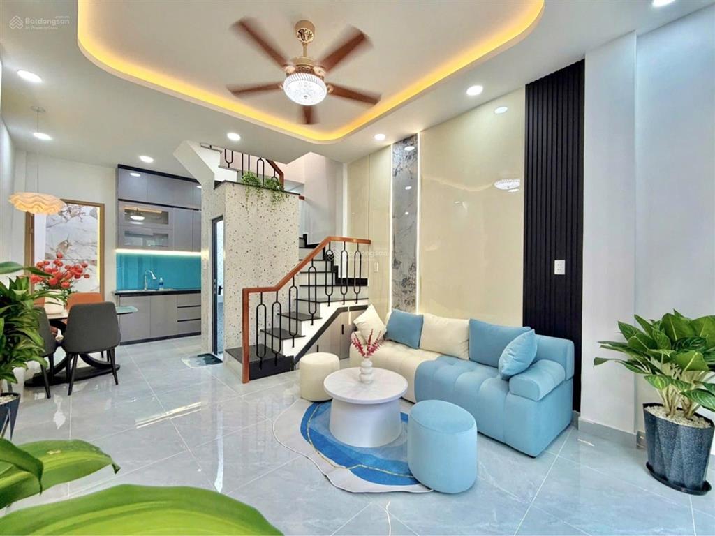 Gần học viện cán bộchu văn anbình thạnhhẻm an ninhdt 40 m2nhà mới full nội thấtchỉ 5.x tỉ.