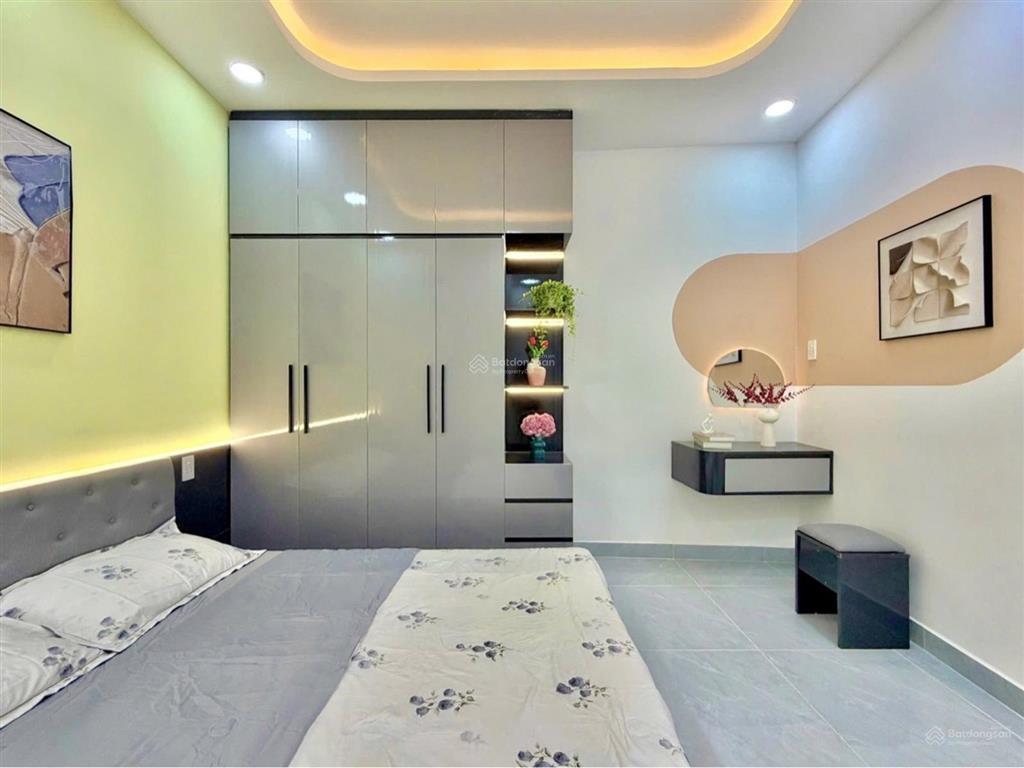 Gần học viện cán bộchu văn anbình thạnhhẻm an ninhdt 40 m2nhà mới full nội thấtchỉ 5.x tỉ.