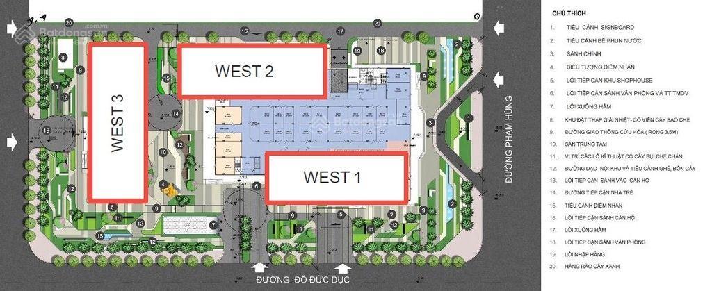 Bảng giá ưu đãi cập nhất mới nhất khu chung cư vinhomes west point phạm hùng