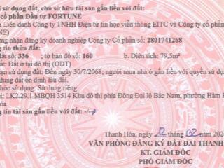 Chính chủ cần bán đất nền ngay trung tâm thành phố, sẵn sổ