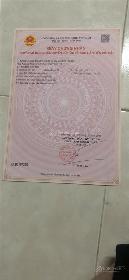 Bán đất đẹp tại đường 12, hưng thịnh, đồng nai, 5 tỷ, 200m2