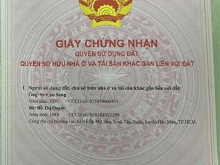 Bán đất tại mỹ hoà 3, hóc môn, 13 tỷ, 164m2, mặt tiền 10m, ngõ 6m