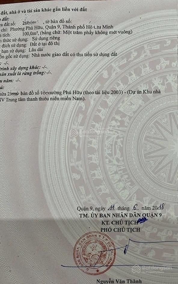 Hàng hiếm không còn căn thứ 2 đất dự án khu bưng ông thoàn  liên phường đường 20m giá cực thấp