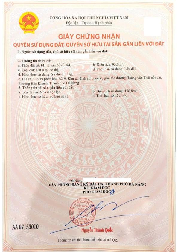Bán nhà 2 tầng chủ xây kiên cố đường đại la 4, phường hòa khánh, tp đà nẵng