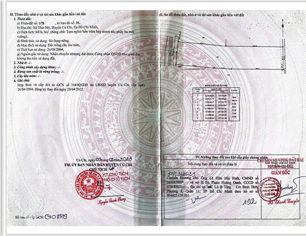 Bán đất tỉnh lộ 7, xã thái mỹ, củ chi, hồ chí minh, 2,1 triệu/m2, 8476.3 m2