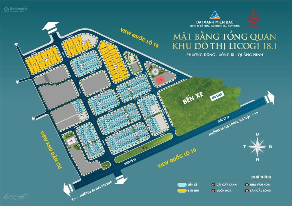 Chính chủ cần bán lô đất nền dự án khu đô thị licogi 18.1  100m²/lô, uông bí, quảng ninh