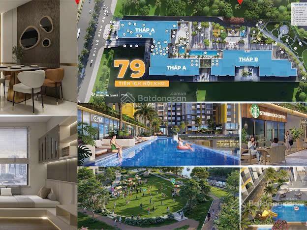 Căn góc 3 phòng ngủ 74m2 tầng trung view hồ bơi.