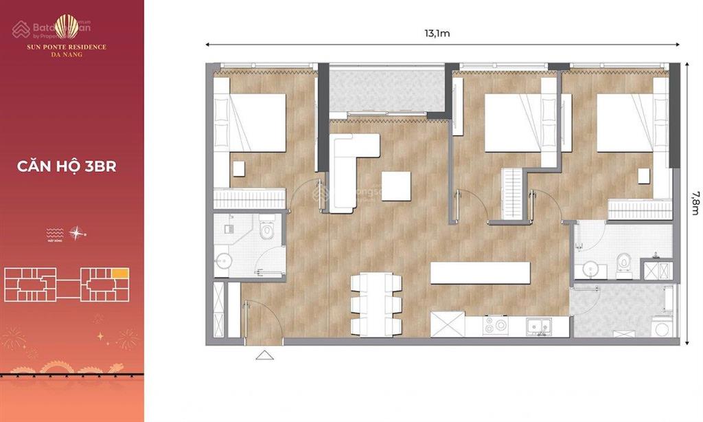 Cần tiền bán nhanh căn 3pn + 3wc hướng đông nam mát mẻ view sông hàn + thành phố giá tốt