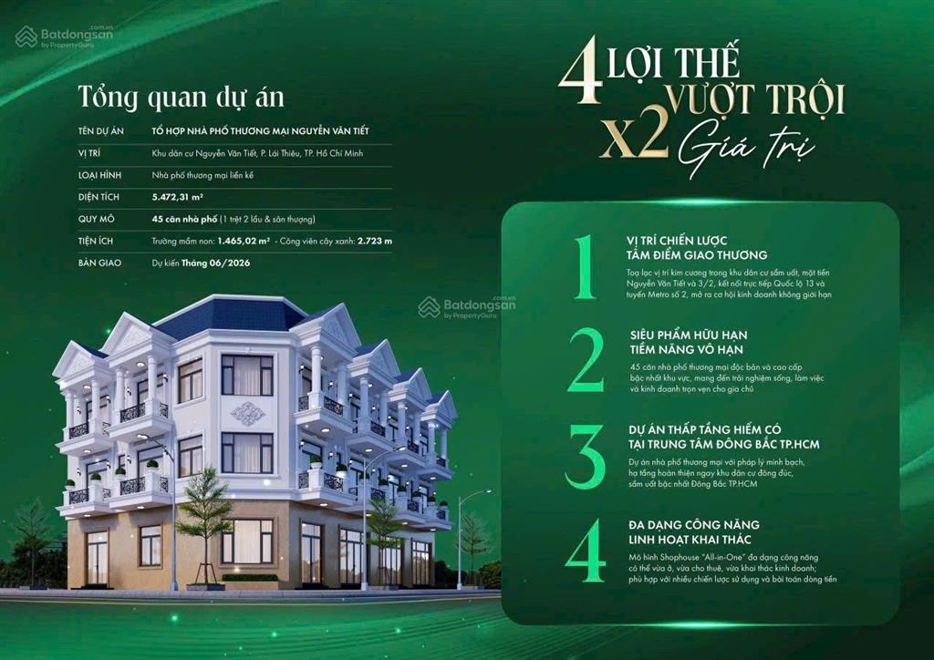 Tổ hợp khu nhà phố nguyễn văn tiết