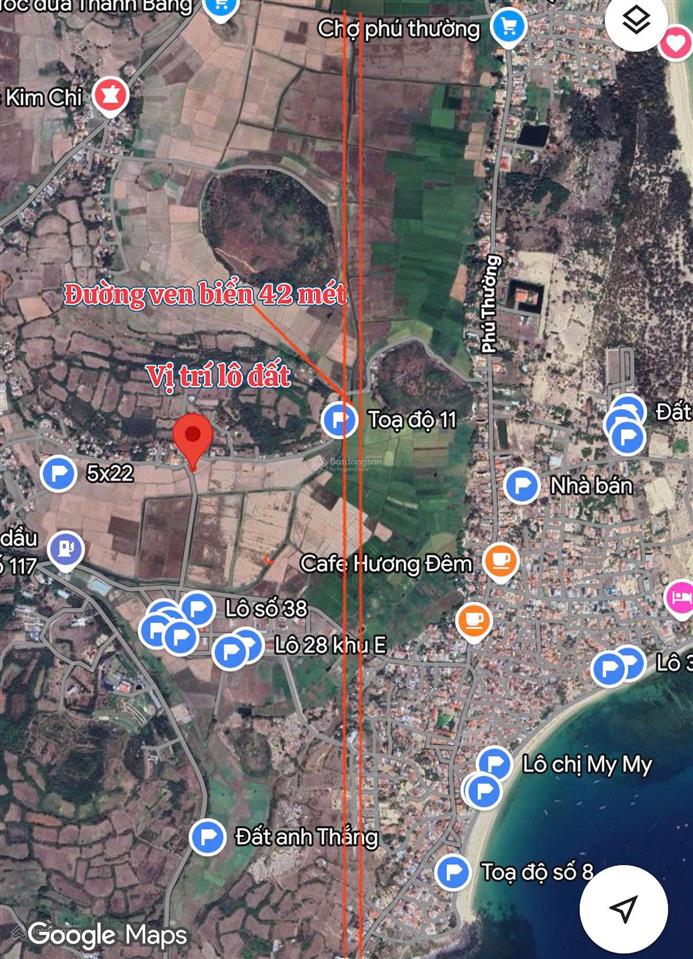 Bán đất full thổ cư cách biển 1.5km