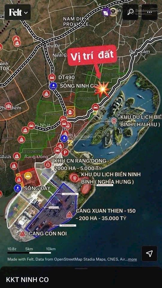 Nhỉnh 1 tỷ / 1 lô đất khu kinh tế ninh cơ