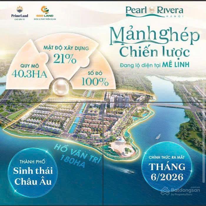 Bán căn giá rẻ, phân khu bạch ngọc tại pearl rivera hà nội, đường 21m, hưởng full csbh