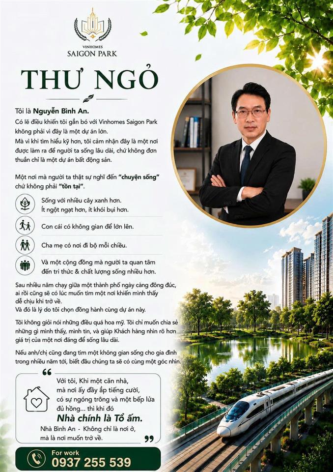 Đừng bỏ lỡ suất ưu tiên chọn căn đẹp vinhomes saigon park  đại đô thị quốc tế phía tây bắc tp.hcm