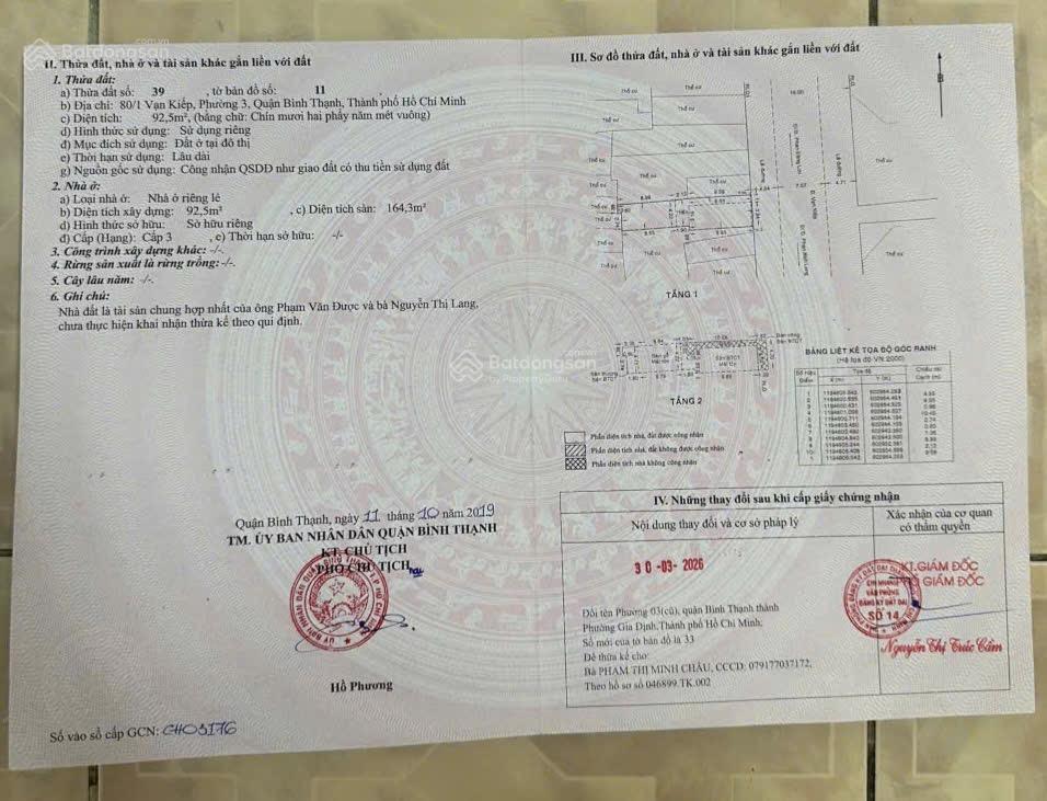 Nhà mặt tiền sát quận 1, khu kinh doanh ăn uống sầm uất, dt 92.5m2