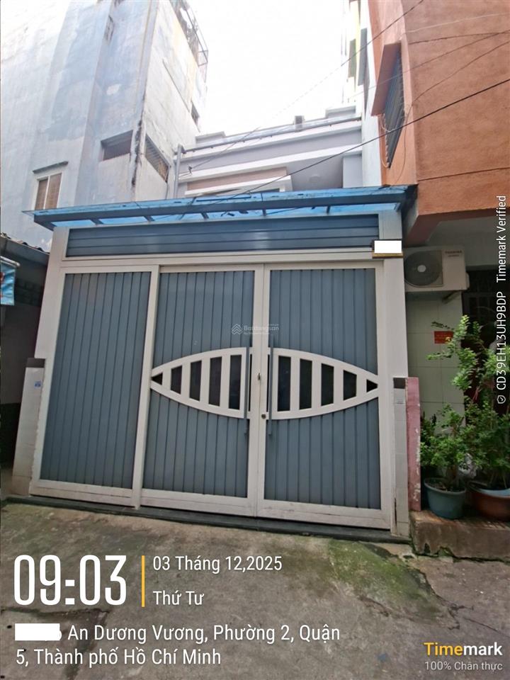 Bán nhà 2 mặt hẻm ộ tô an dương vương, quận 5  2 tầng, ngang 4,3m nở hậu, an cư lâu dài, 12,8 tỷ