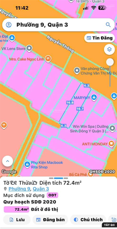 Quận 3 bán nhà 5 tầng mt nguyễn thông  dt 66m2  4,3m*16,8m  nhà 2 mt trước & sau vừa ở vừa kd