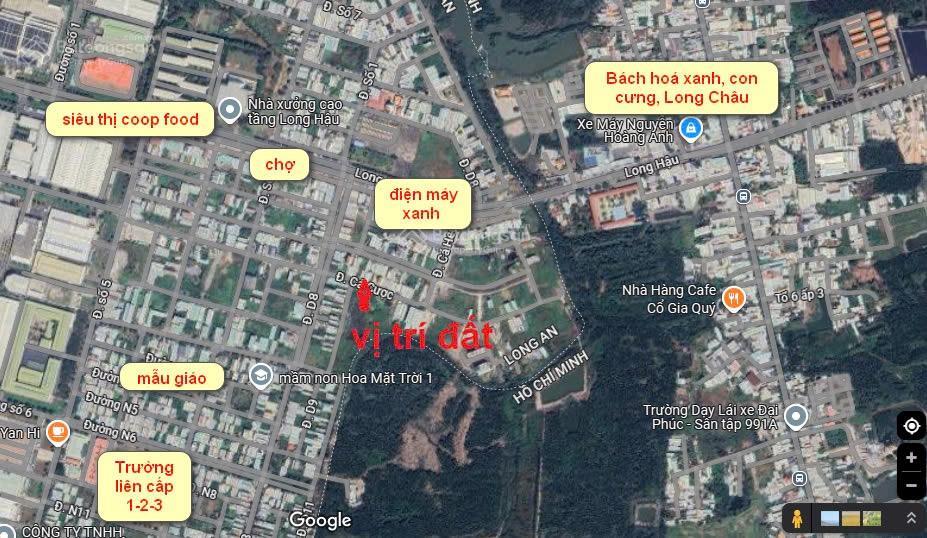 Bán nền đất liền kề kcn long hậu, cách bến thành chỉ 18km giá ngộp ngân hàng.gần chợ, gần đường lớn
