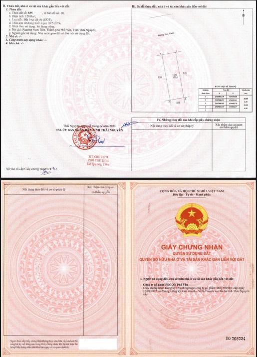 Chính chủ cần bán nhanh căn góc khu đô thị square city  vạn xuân  phổ yên  thái nguyên