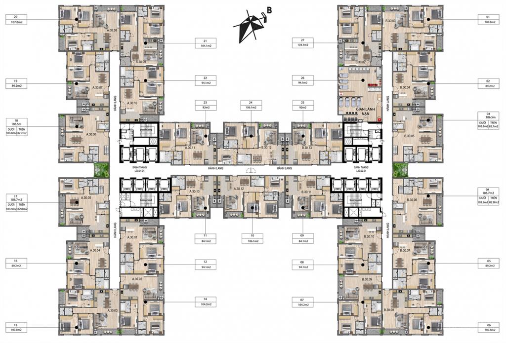 (9,x tỷ) em cần nhượng ch giá tốt nhất tại tòa the zei  số 8 lê đức thọ.