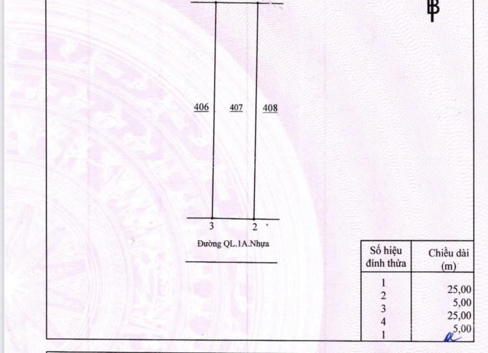 Bán nhà mặt tiền ql1a, đối diện trạm xăng petrolimex