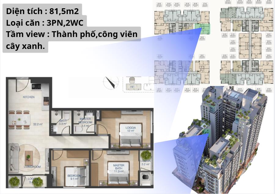 Em về 1 căn 3pn view hoa hậu,thoáng  phù hợp an cư,sinh sống,tích sản  một bước đến vincom plaza