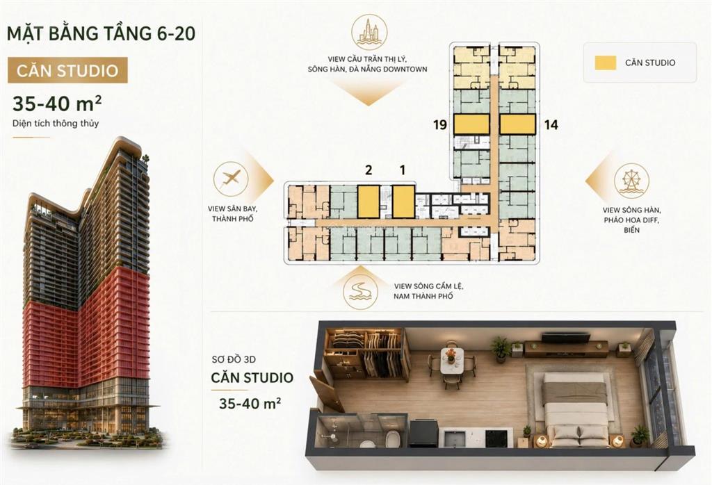 Anh/chị nào quan tâm đầu tư dòng sản phẩm studio 1pn view sông hàn thì đừng bỏ qua bài viết này