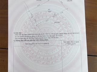 Hoà trúc phú cát, hà nội diện tích 400, trong đó 120m đất thổ cư