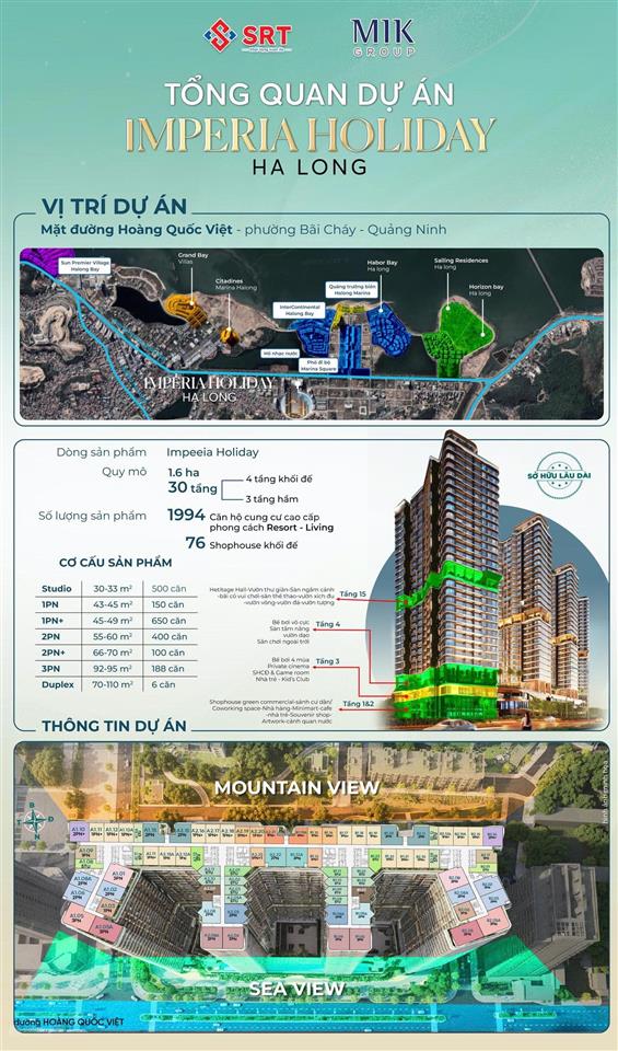 Căn hộ cao cấp view biển, pháp lý sở hữu lâu dài ngay tại trung tâm hạ long