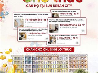 Cho thuê căn hộ chung cư tại sun urban city, 6 triệu vnd/th, 30 m2