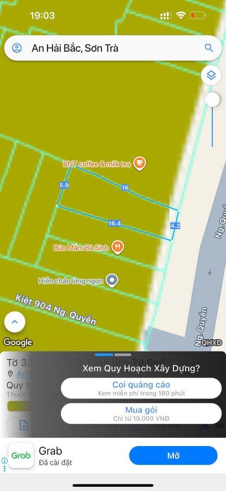 80m2/9,3 tỷ, Đất đường  Ngô Quyền,Sát câu Sông Hàn,sát WiNCom Plaza Đà Nẵng