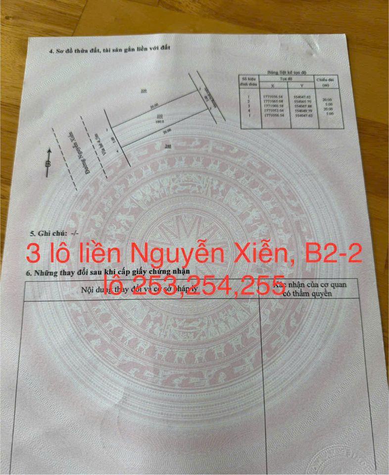 3 lô liền ,300m2/ 27 tỷ Đất đường Nguyễn Xiển, Sát biển Sơn Thủy,NHSơn, Đ Nẵng