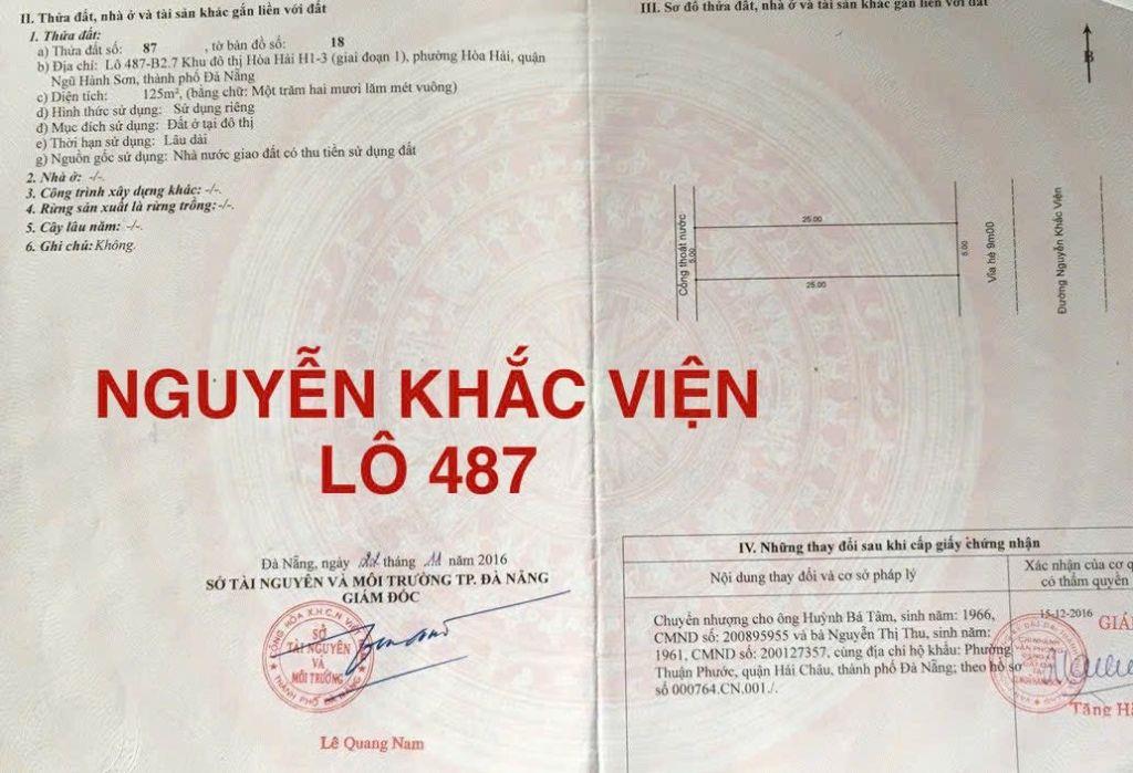 12.9 tỷ/125m2.Bán nhanh Nguyễn Khắc Viện rẻ nhất Biển Sơn Thuỷ,Gần Lưu Văn Lang