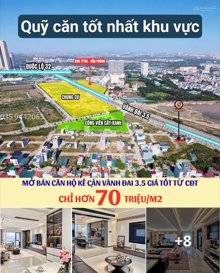 Chung cư cao cấp giá niêm yết 7x triệu/m2. rẻ nhất hà nội  vị trí vàng đón sóng hạ tầng.