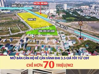 Chung cư cao cấp giá niêm yết 7x triệu/m2. rẻ nhất hà nội  vị trí vàng đón sóng hạ tầng.