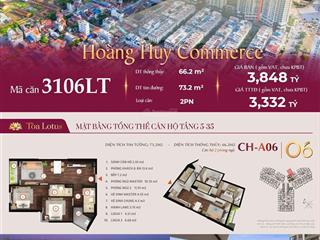 Căn hộ ngắm pháo hoa trung tâm hoàng huy commerce mã căn 3106lt tòa lotus