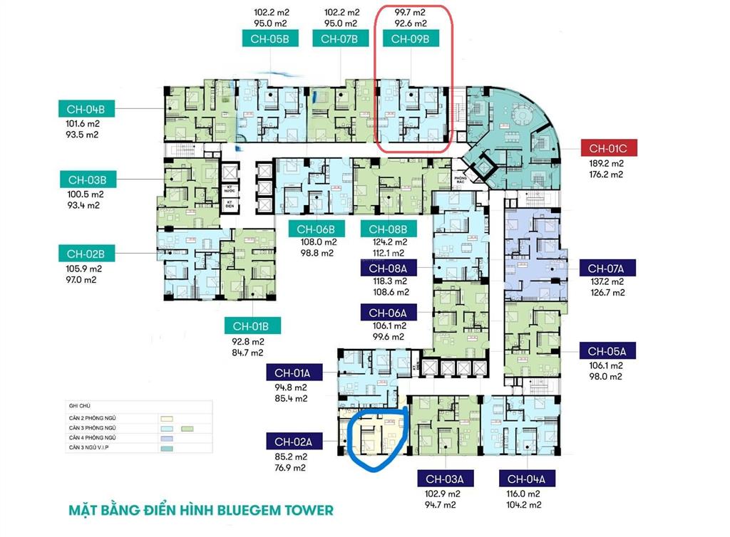 Căn 3pn 92.6m2 7 tỷ cơ hội cuối cùng hướng sông đẹp dự án bluegem chuẩn bị nhận nhà