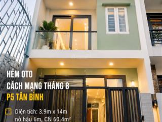 Bán nhà 9.4 tỷ hxh 686 cách mạng tháng 8 tân bình 3.9x14m nở hậu 6m 3 tầng