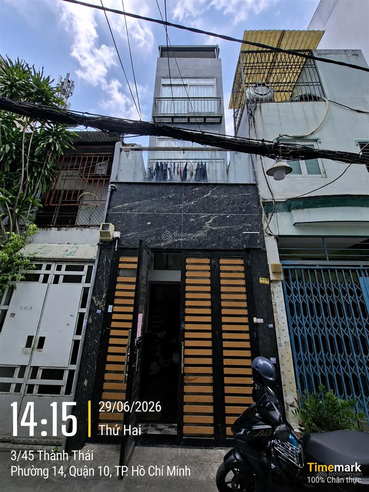 Bán nhà hxh 3/45 thành thái quận 10  giá 9,8 tỷ  3x16m 5 tầng hđt 30tr