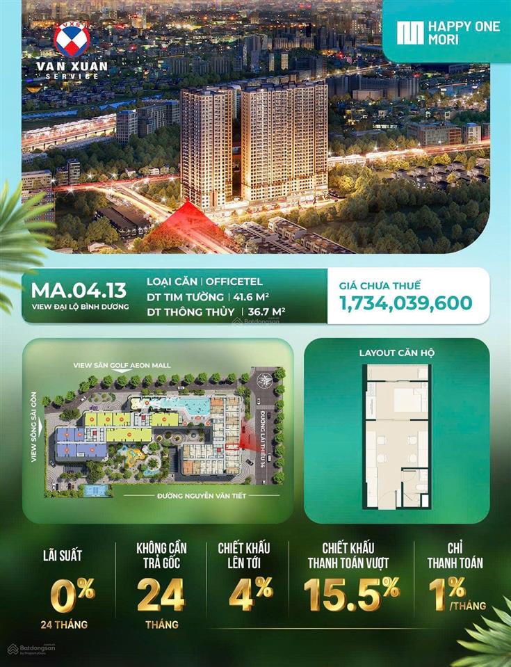 Thanh toán 93 triệu ký hđmb tại dự án happy one mori