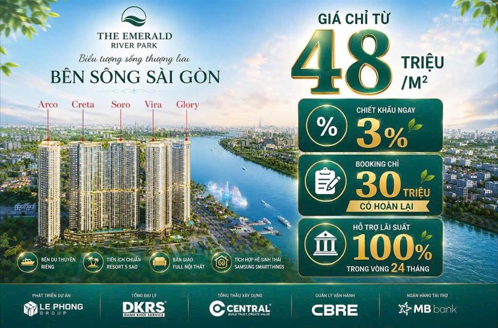 Chiết khấu 15% cho dự án the emerald river park