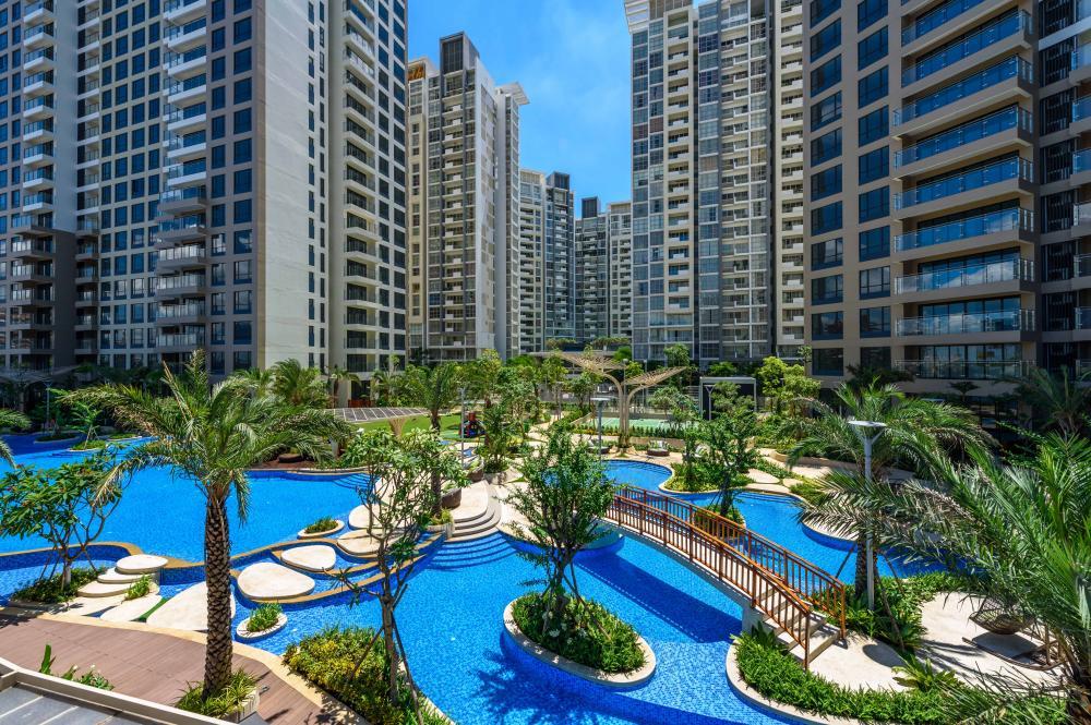 Quảng cáo hình nhà thật || 4 phòng ngủ tầm nhìn thấp trực diện hồ bơi dt 194 m2  giá 32,95 tỷ