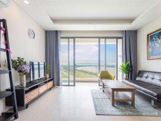View và hình căn hộ thực tế | 2 phòng ngủ | view trực diện sông ko che | giá 27 triệu