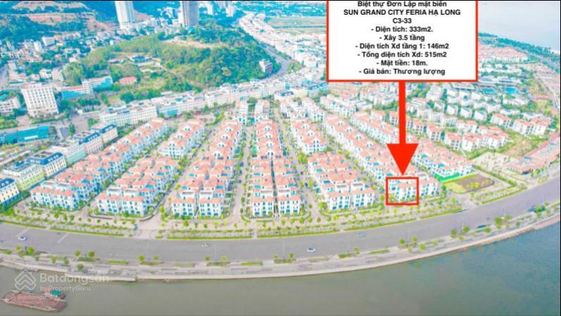 Bán căn bt mặt biển diện tích 334m2, giá 6x tỷ, dự án sun feria hạ long, giá rẻ nhất thị trường
