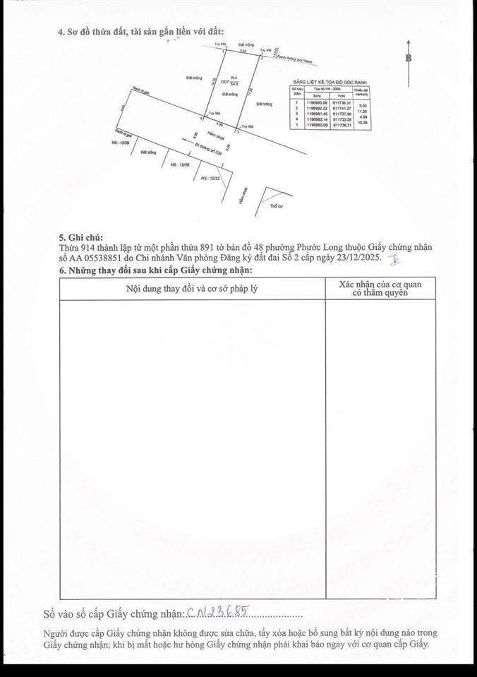 Chính chủ bán đất tại dc 12/9f, số 339, phước long