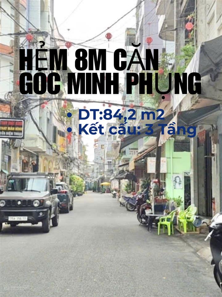 Căn góc minh phụng  ngang 5m  hẻm 8m thông  kinh doanh cực đỉnh  3 tầng  giá 13 tỷ